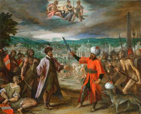 Hans von Aachen Kriegserklarung vor Konstantinopel Germany oil painting art